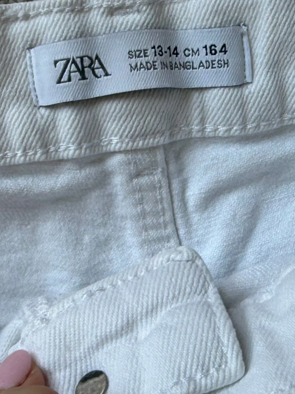 Zara white denim